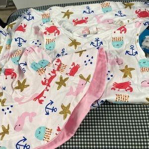 Dress set with matching reversible hat